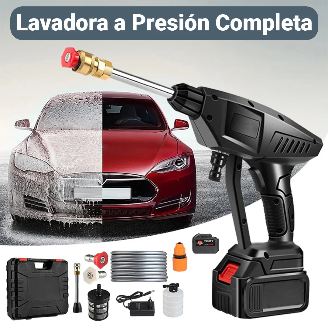 HIDROJET HIDROLAVADORA PORTÁTIL AUTOMÁTICA [CON 5 ACCESORIOS GRATIS]