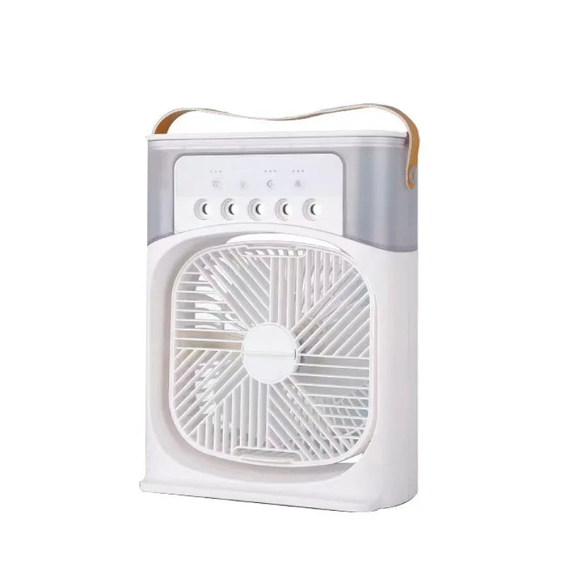 VENTILADOR CON BRISA AIRE FRÍO PORTÁTIL 3 EN 1